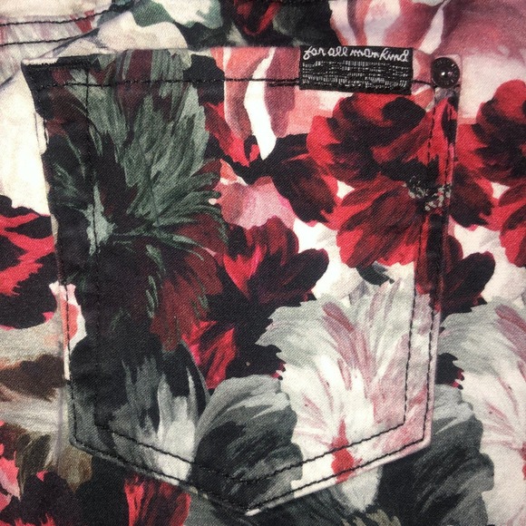 7 For All Mankind Mid-Rise Skinny Contour Jeans, Gallery Floral size 24 - Picture 8 of 12